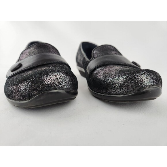 Dansko Olena Metallic COMFY Flats US 6.5 - 7 EU 37 Black Slip On Loafers Shoes - Picture 15 of 16